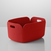 Panier de rangement en feutre - Rouge